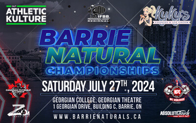 Barrie Natural Championships, July 27, 2024 Georgian Theatre, Barrie, ON