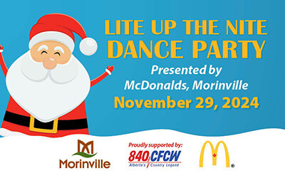 Lite Up the Nite Dance Party, November 29, 2024, Proudly presented by McDonalds, Morinville Morinville Community Cultural Centre, Morinville, AB