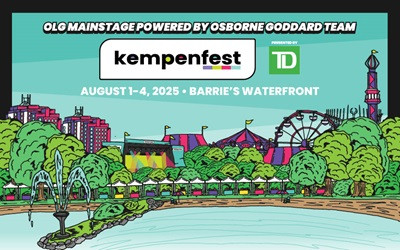 Kempenfest, August 1-4, 2025 OLG MainStage at Allandale Park, Barrie, ON