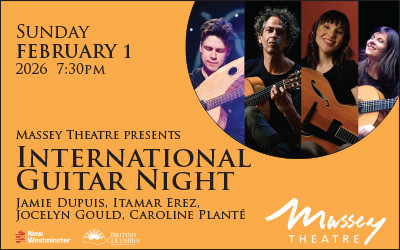 International Guitar Night 2026, February 1, 2026 Massey Theatre, New Westminster, BC