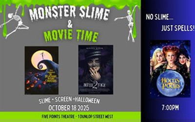 Spooktacular Movie Magic: A Halloween Screening Event!, October 18, 2025 The Five Points Theatre, Barrie, ON