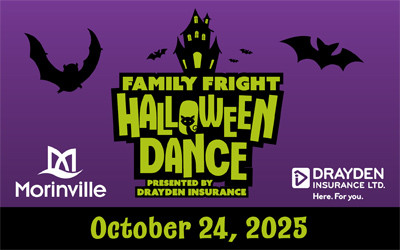 Family Fright Halloween Dance, October 24, 2025 Morinville Community Cultural Centre, Morinville, AB