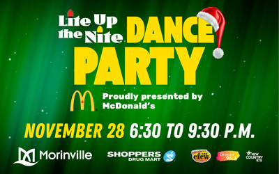 Lite Up the Nite Dance Party, November 28, 2025 Morinville Community Cultural Centre, Morinville, AB