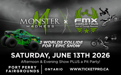 Monster Madness, June 13, 2026 Port Perry Fairgrounds, Port Perry, ON