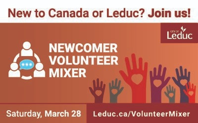 Newcomer Volunteer Mixer - Community Grows Together, March 28, 2026 Maclab Centre for the Performing Arts, Leduc, AB