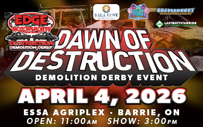 Dawn of Destruction, April 4, 2026 The Essa Agriplex, Barrie, ON