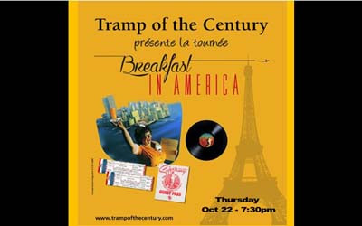 Tramp of the Century - The Breakfast in America Tour, October 22, 2026 Aultsville Theatre, Cornwall, ON