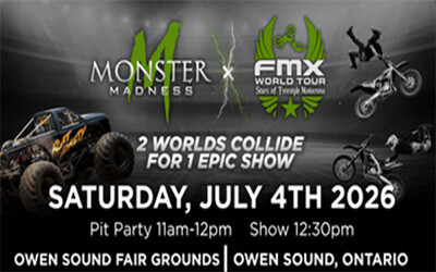 Monster Madness, July 4, 2026 Owen Sound Fairgrounds, Owen Sound, ON