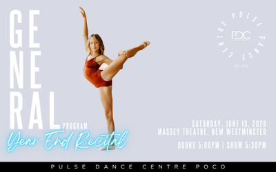 GENERAL Program - Pulse Dance Centre, June 12, 2026 Massey Theatre, New Westminster, BC
