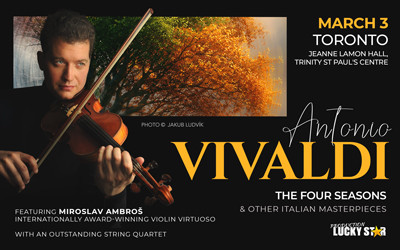 Antonio Vivaldi - The Four Seasons and Other Masterpieces of Italian Music, March 3, 2027 Trinity-St. Paul's United Church - Jeanne Lamon Hall, Toronto, ON