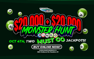 Monster Hunt - Double Monster Jackpot, October 4, 2026 Six Nations Bingo, Ohsweken, ON