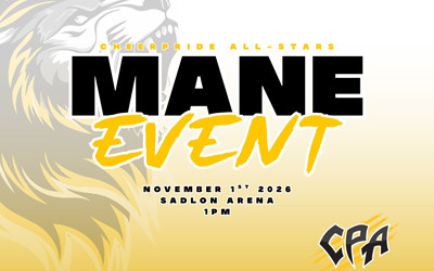 Cheer Pride All-Stars Mane Event, November 1, 2026 Sadlon Arena, Barrie, ON