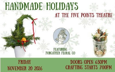 Handmade Holidays, November 20, 2026 The Five Points Theatre, Barrie, ON