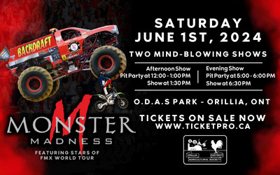 Monster Madness Tour, June 1st, 2024 Orillia Fairgrounds, Severn, ON