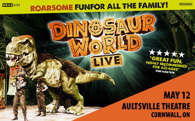 MODO-LIVE & PROGRAMME PRESENT DINOSAUR WORLD LIVE, May 12, 2024 Aultsville Theatre, Cornwall, ON