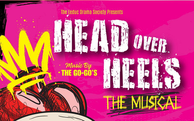 Leduc Drama Society presents Head Over Heels, May 9 - 11, 2024 Maclab Centre for the Performing Arts, Leduc, AB